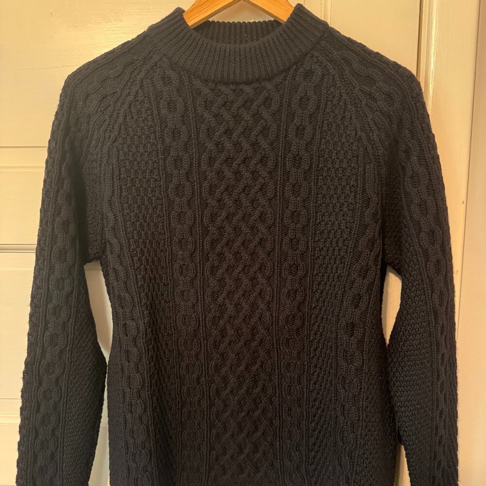Emerson Fry Black Fisherman Sweater